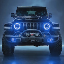 JT Mega Bundle - Faros delanteros LED RGB Halo de 9", nieblas RGB, luces traseras para Jeep Gladiator JT