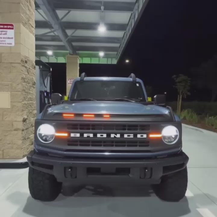 Bronco hood protector with lights video