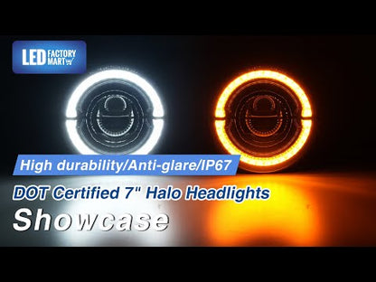Jeep Wrangler led halo headlights install in TJ JK