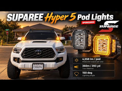 Suparee Hyper 5 Inch Tacoma Ditch Lights Kit With Brackets for 2016-2023 Toyota Tacoma