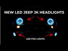 LED RGB Color Changing Halo Headlights with Amber Turn Signal + Fog Light Kit Combo For 2007-2018 Jeep Wrangler JK