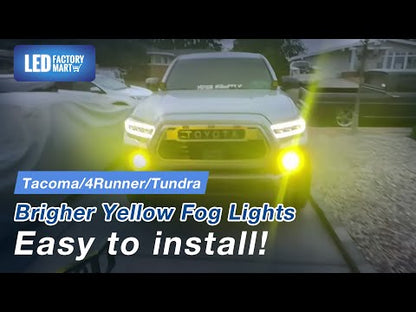 LED Fog Lights with Yellow Lens for 2016-2023 Toyota Tacoma