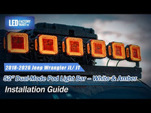 5 Inch LED Pod Lights White + Amber Dual-Mode for Jeep Wrangler JL/ Gladiator JT