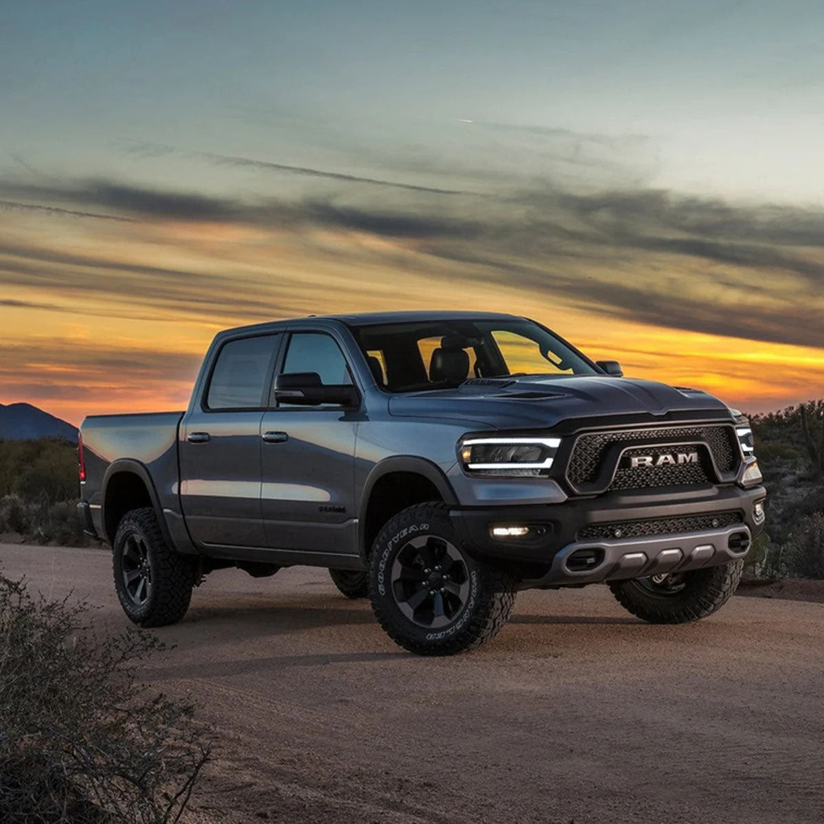 Chrome LED Headlights Clear Style for Dodge Ram 1500 DT 2019-2024