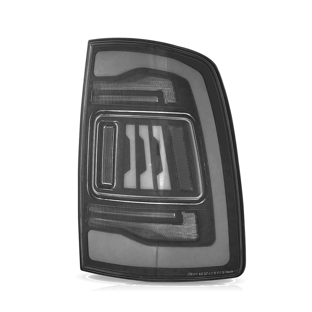 Side Profile of LED Tail Lights on Dodge Ram 1500/2500/3500 (2009–2018)