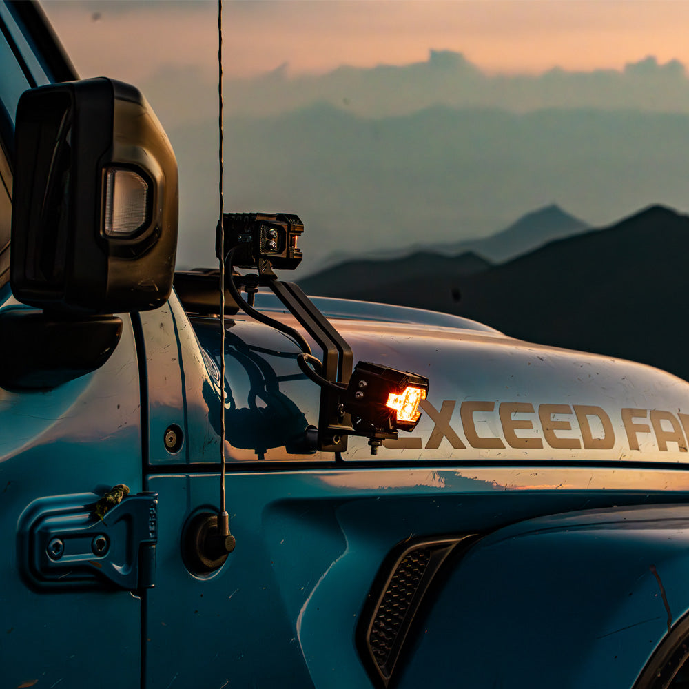 Suparee Recon 2 3" LED Pods with Amber DRL Spot and Wide Beam