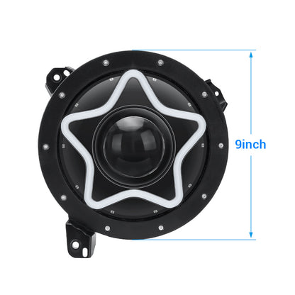 star rgb led headlights 9 inch size
