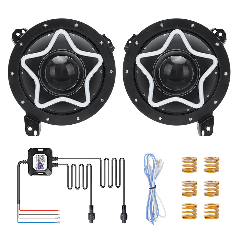 star rgb led headlights package include