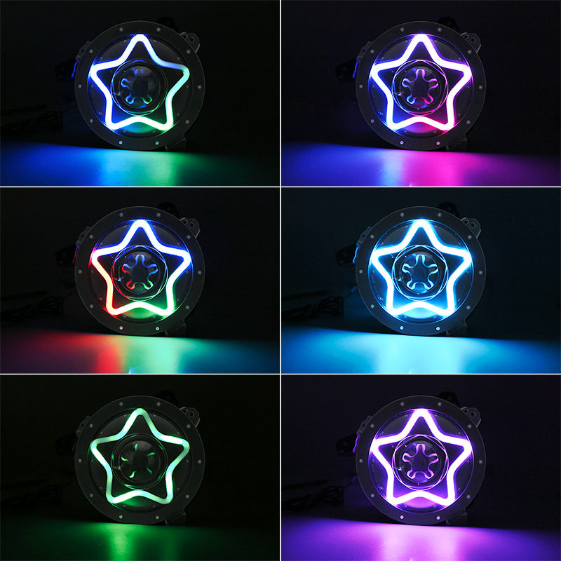star rgb led headlights multi-color