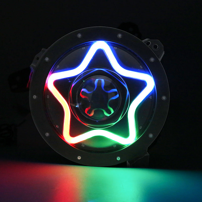 1 pcs multi-color star rgb led headlights