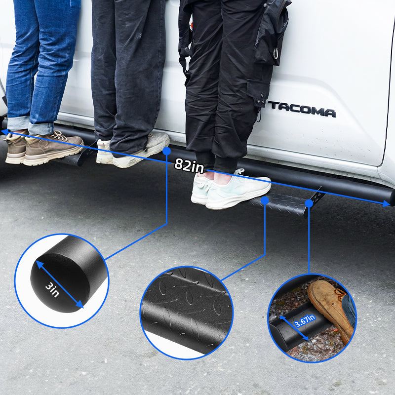 Anti slip textured step pads Toyota Tacoma 2024-2026 running boards safe entry in all weather