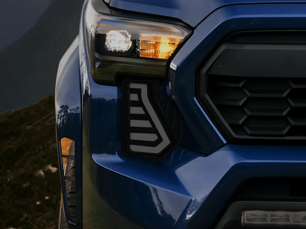 OEM-plus style LED fog lights seamlessly integrated with 2024-2025 Toyota Tacoma front bumper