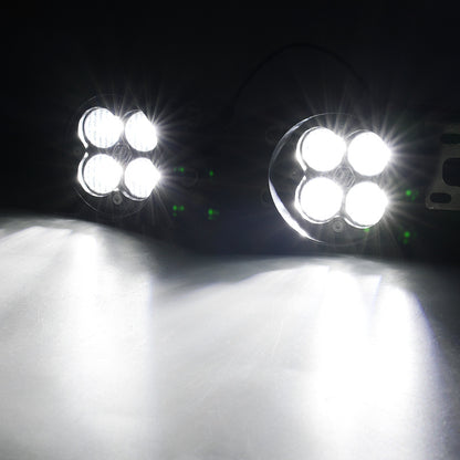 Focused and bright beam pattern of Toyota Tacoma LED fog lights using TIR optical design for clear visibility