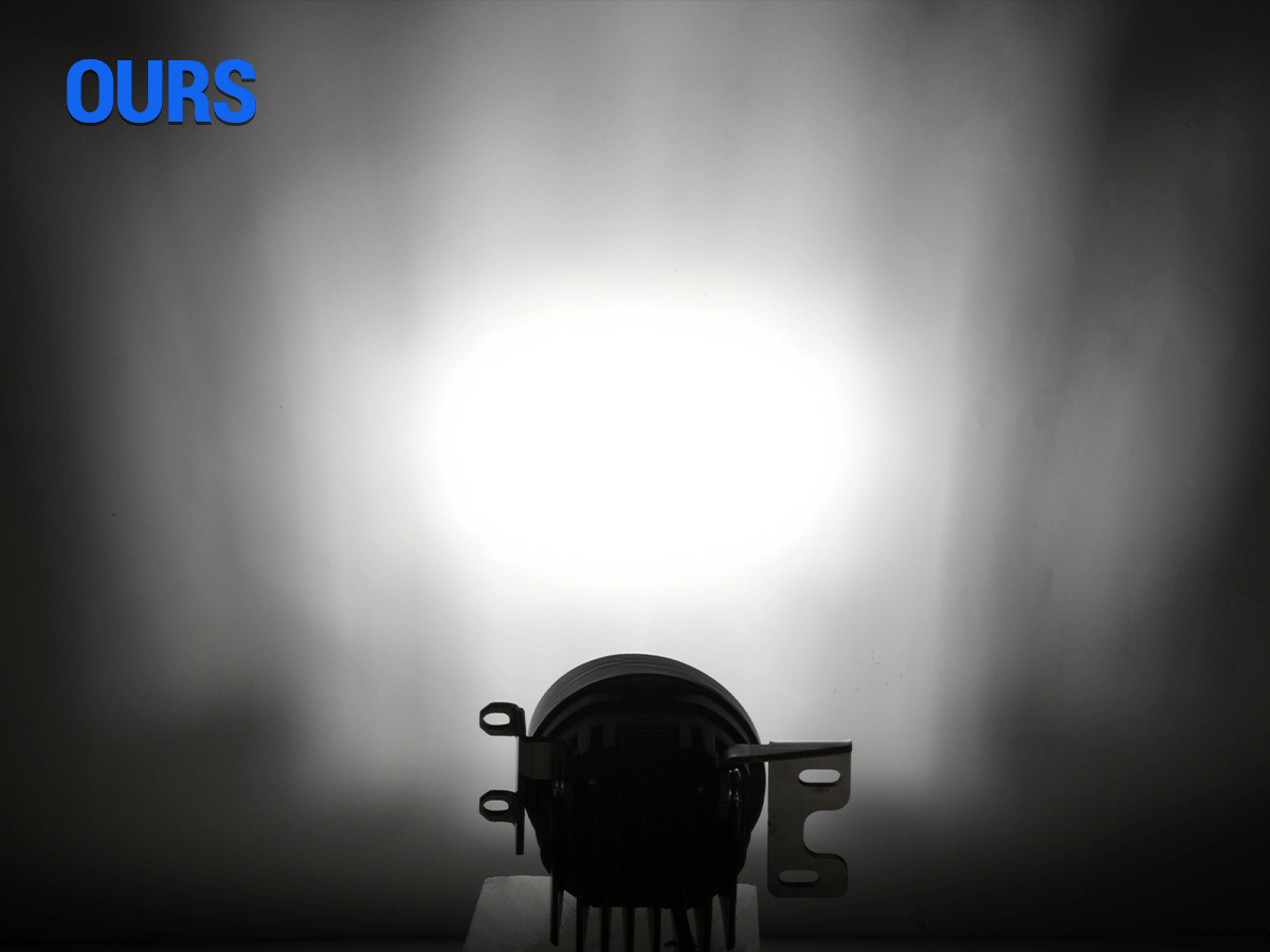 Toyota Tacoma LED fog lights 8000LM bright focused beam pattern with TIR optical design for better visibility and less glare