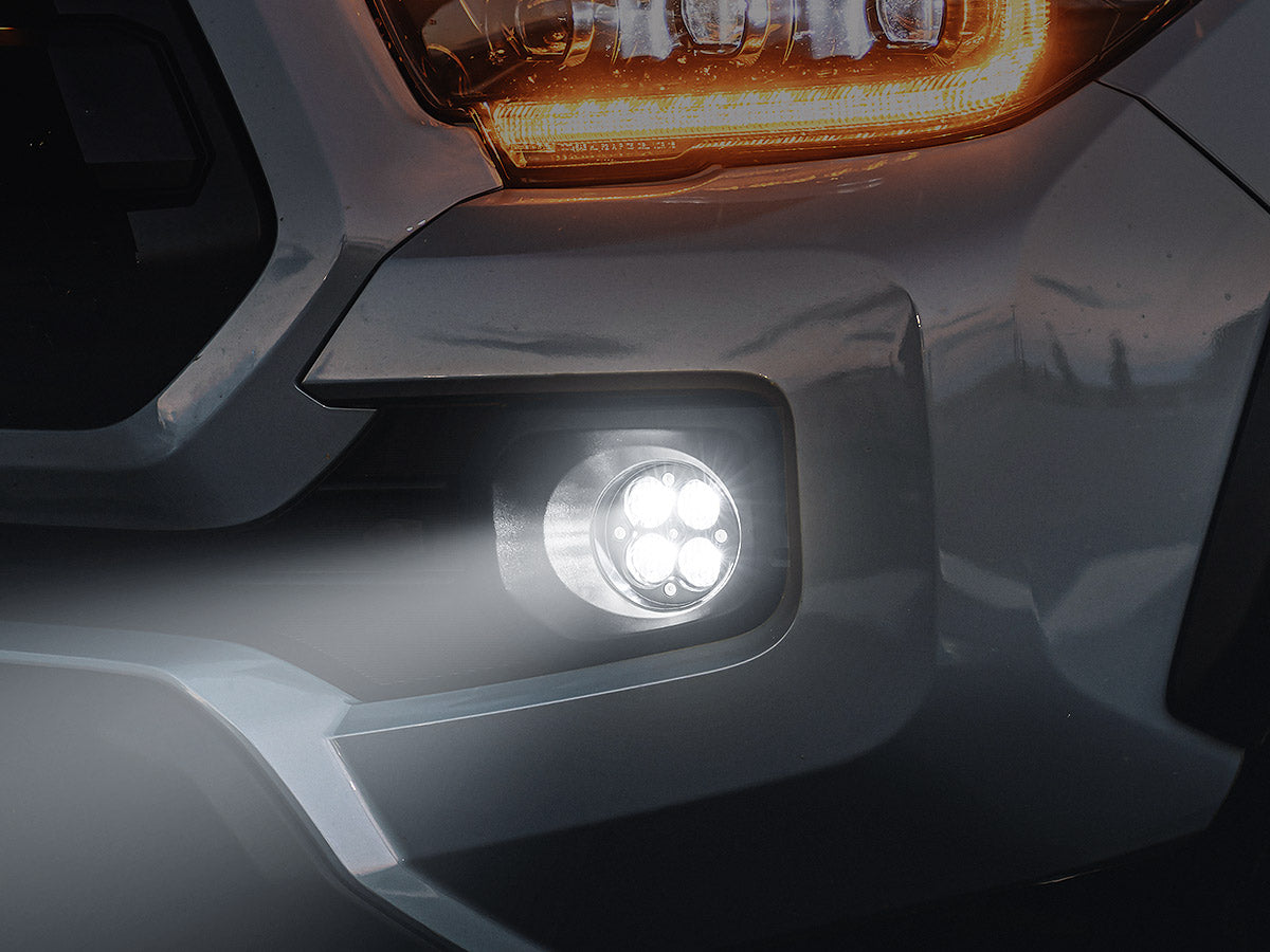 One-piece waterproof LED fog lights for Toyota Tacoma with IP68 rating and aluminum housing for long lifespan