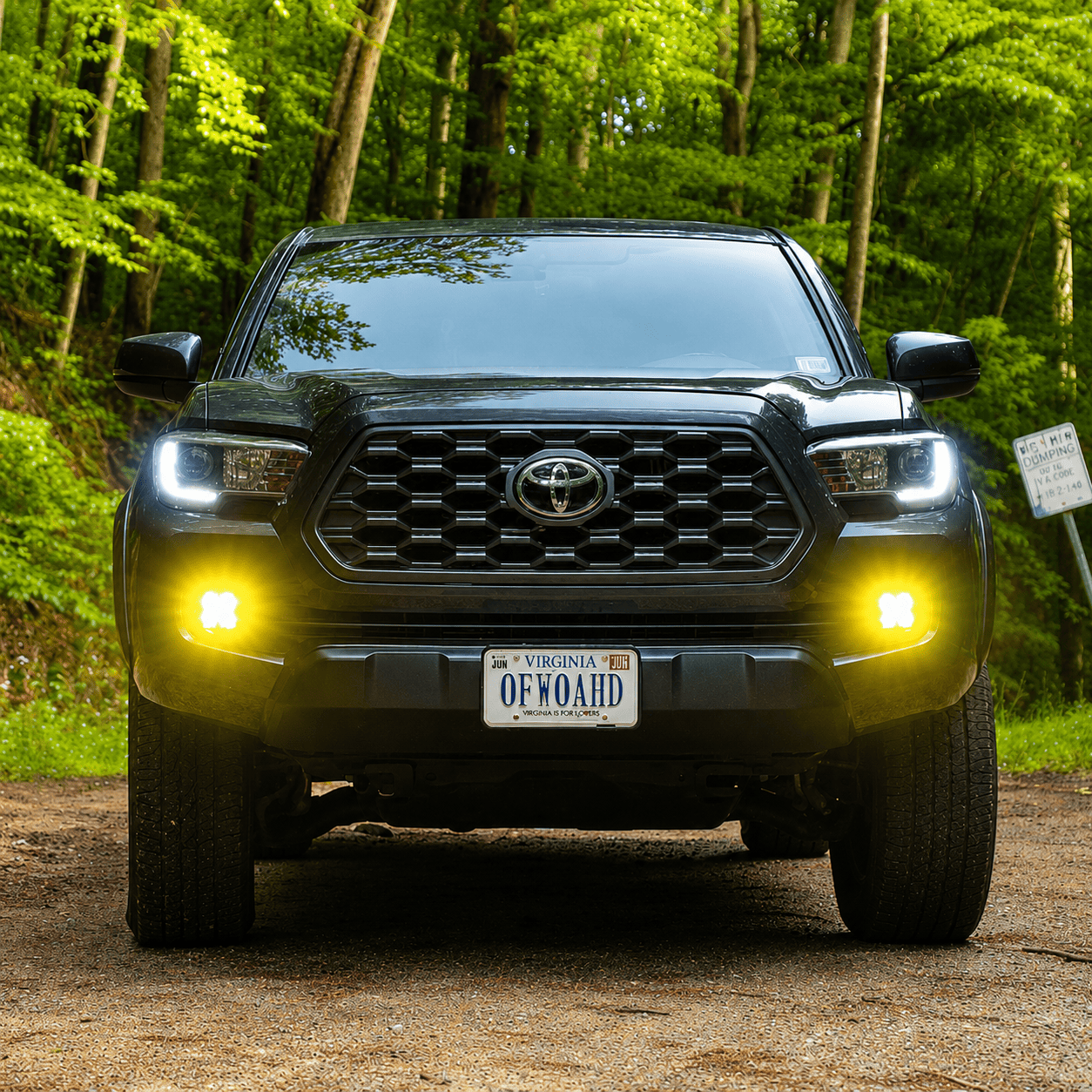 LED Fog Lights with Yellow Lens for 2016-2023 Toyota Tacoma
