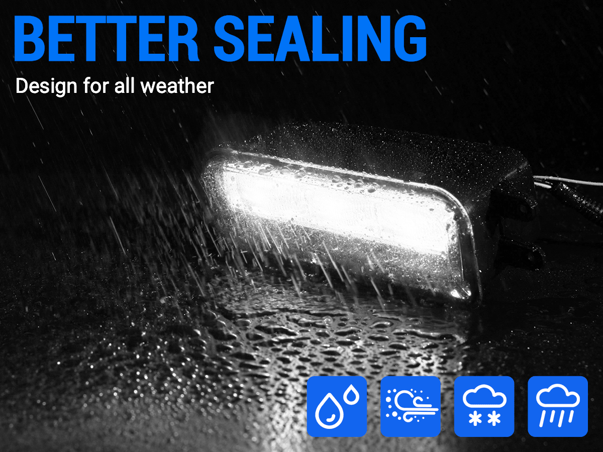 Weatherproof LED fog lights for 2022–2025 Toyota Tacoma driving in rain