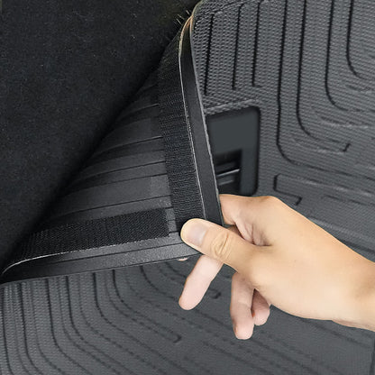 Easy Velcro installation rear seat back protectors for Toyota 4Runner 2013-2024, 3-piece split design, durable TPE material.