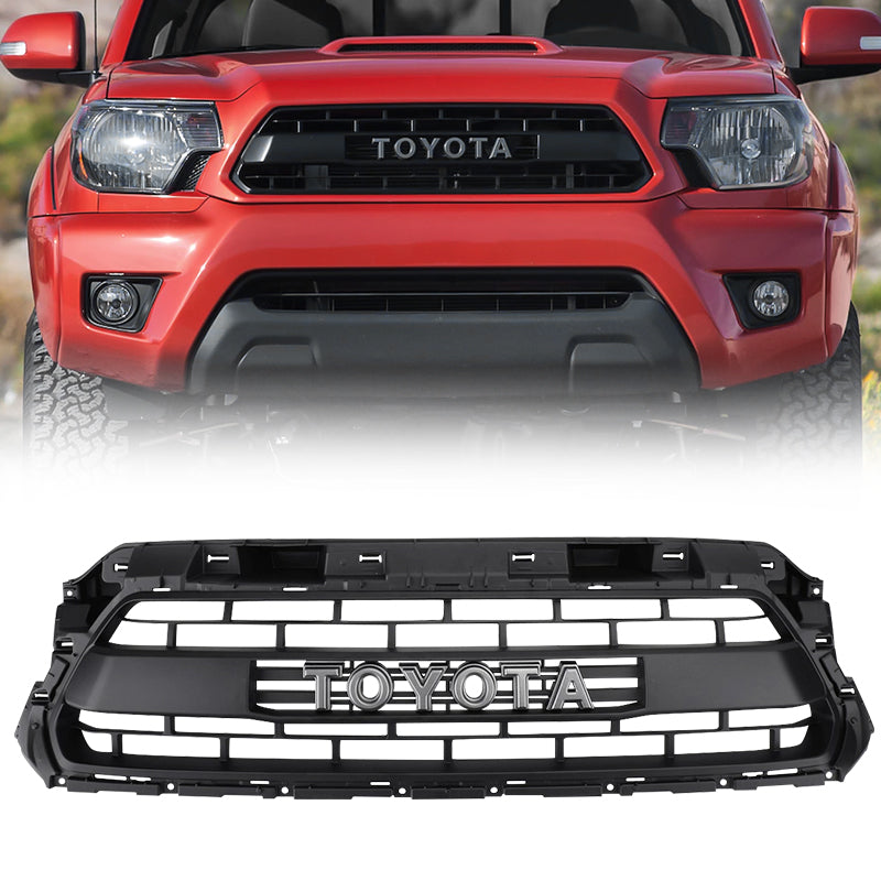 2015 toyota tacoma grille with raptor lights and gray letter