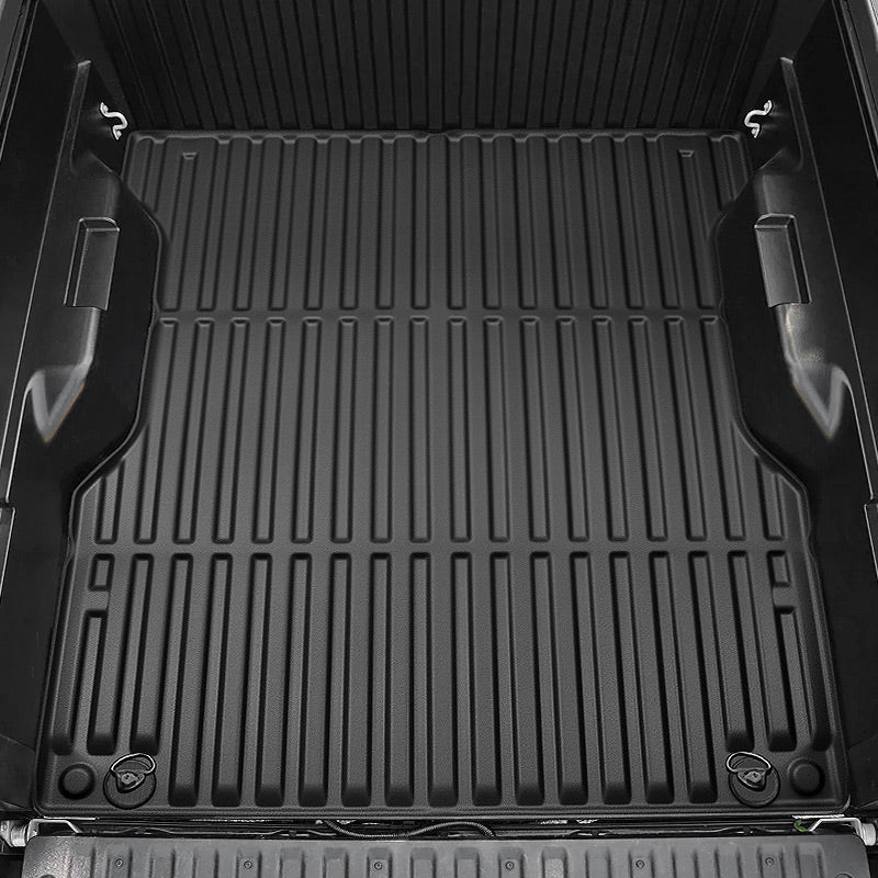 Custom-fit design of Toyota Tacoma 5FT truck bed mat for 2024-2025 models.