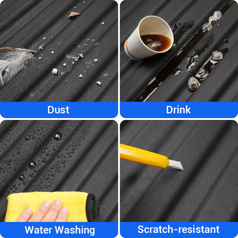Easy to clean rubber surface on 2024-2025 Toyota Tacoma 5FT truck bed mat.