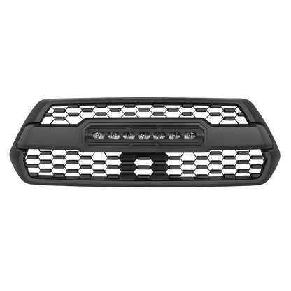 TRD Pro Style Front Grill Replacement with LED Off-Road Lights for 2016-2023 Toyota Tacoma