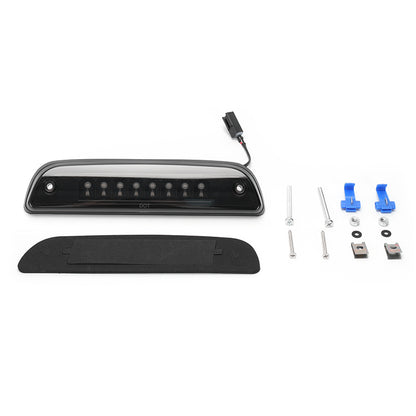 toyota tacoma thrid brake light with red color and black color housing