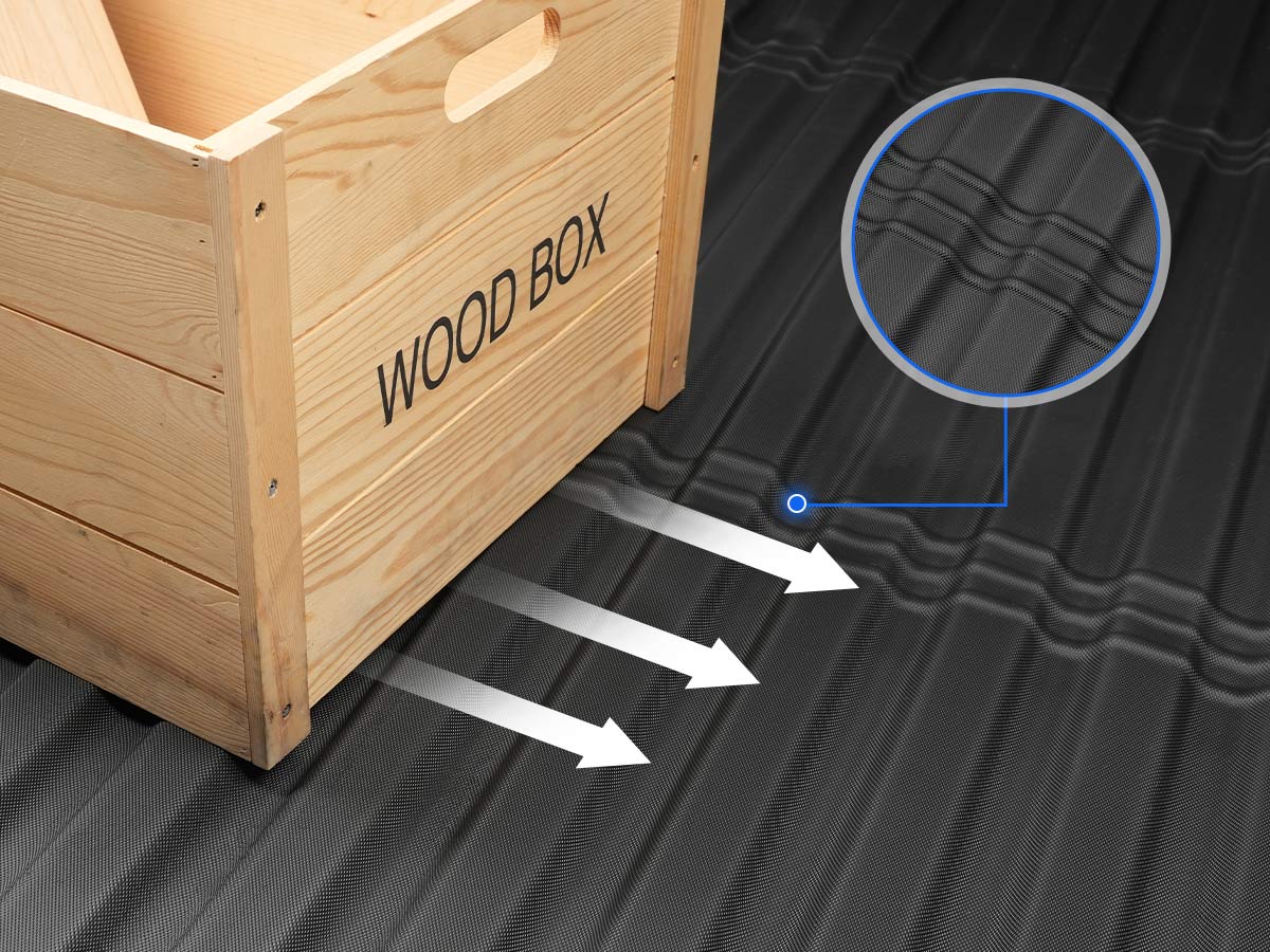 Non-slip textured surface keeps cargo secure with the Toyota Tundra 2022-2025 5FT truck bed liner.