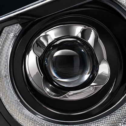 Owl-Eye LED Projector Headlights with Halo DRL & Cornering Lights for 2014–2021 Toyota Tundra