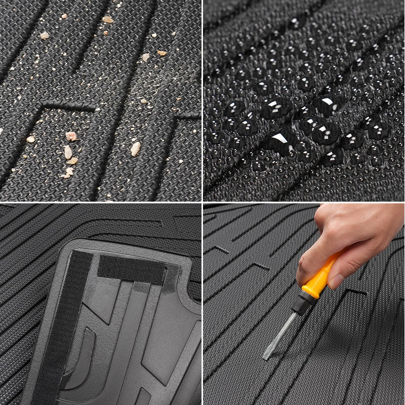 Heavy-duty TPE rear seat back covers for Toyota 4Runner 2013-2024, eco-friendly, odorless, scratch-resistant, and easy to clean.