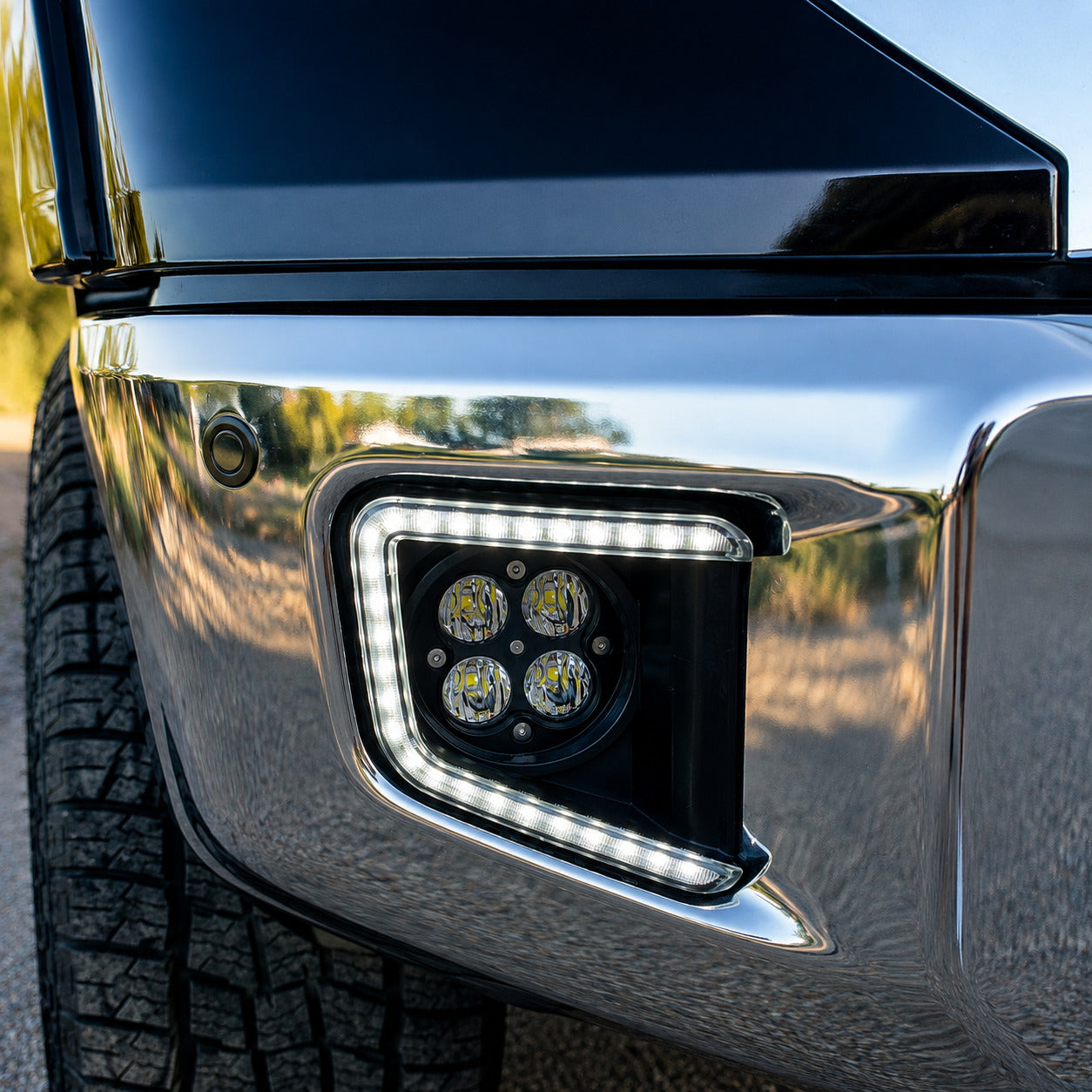 Switchback White/Amber LED Front Bumper Fog Light for 2014-2021 Toyota Tundra