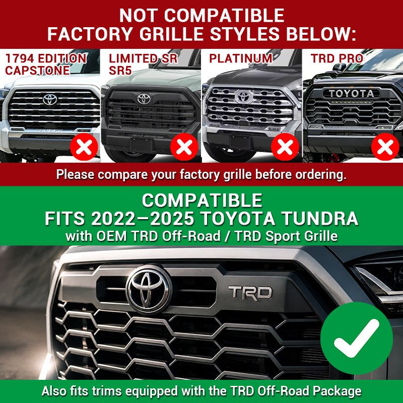 Grille Side Lights for 2022-2026 Toyota Tundra