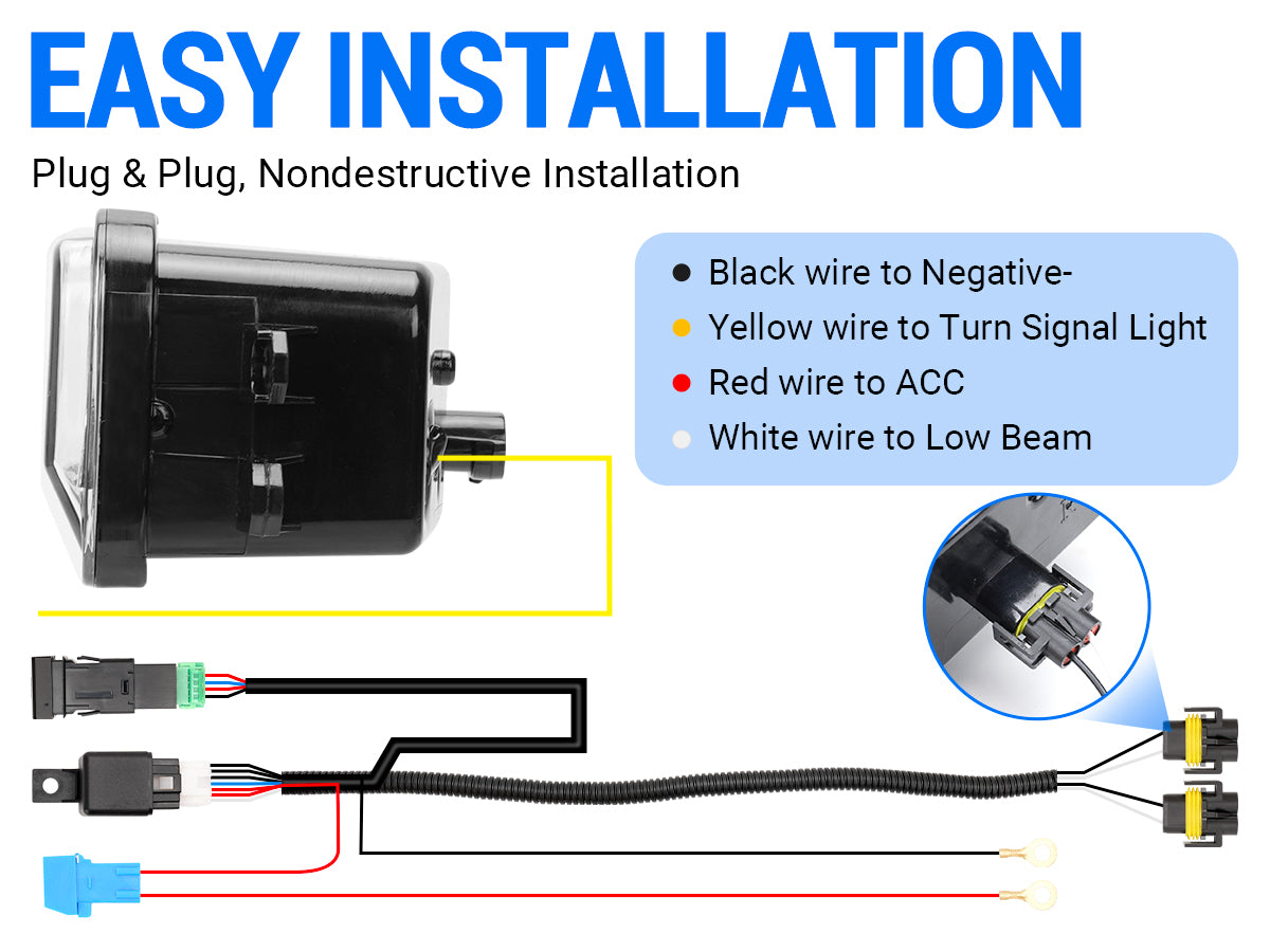 Easy plug and play LED fog light installation for Toyota Tundra 2022–2025