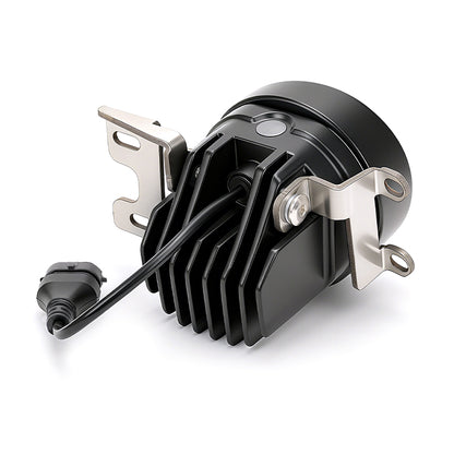 Rear connector view of LED fog lights for 2014–2021 Toyota Tundra showing plug-and-play wiring