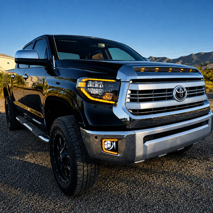 Switchback White/Amber LED Front Bumper Fog Light for 2014-2021 Toyota Tundra