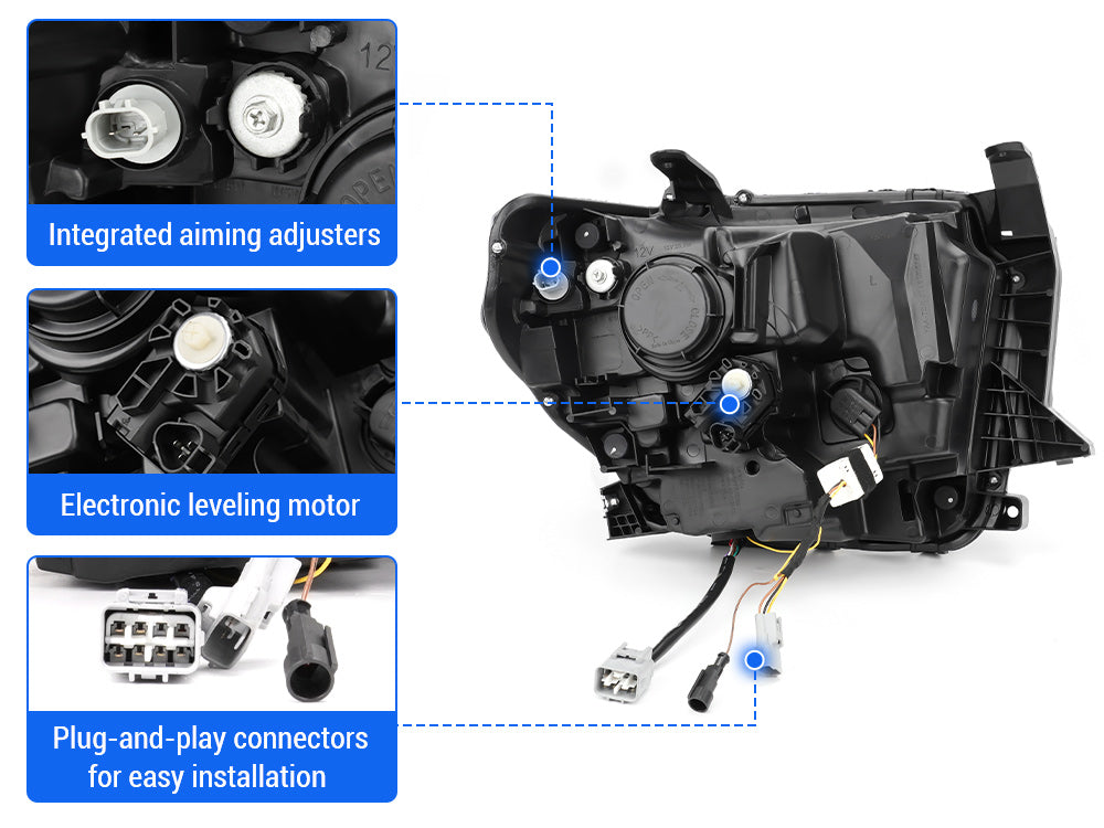 Plug & Play installation for tundra headlights