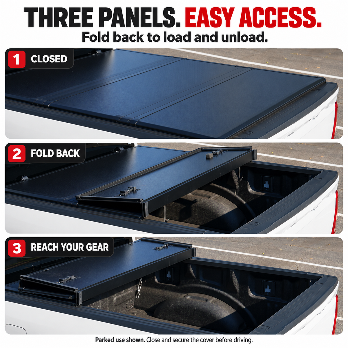 Hard Tri-Fold Truck Bed Tonneau Cover for 2022-2026 Toyota Tundra