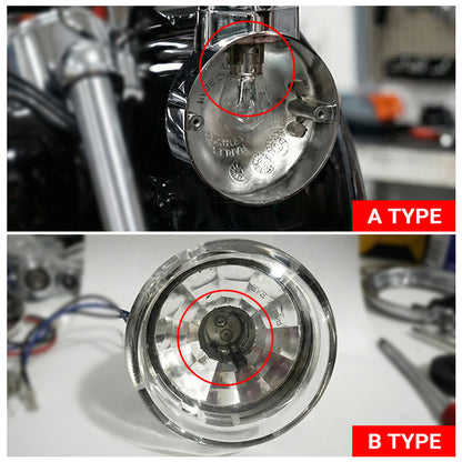 2'' Front LED Turn Signal & Running Light and Rear LED Brake Light With Dual Contact 1157 Base + Bracket Combo