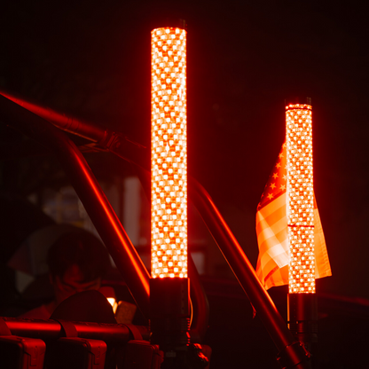 RGB-W Fat Whip Lights with Brake & Turn Signal Universal | 1 Pair