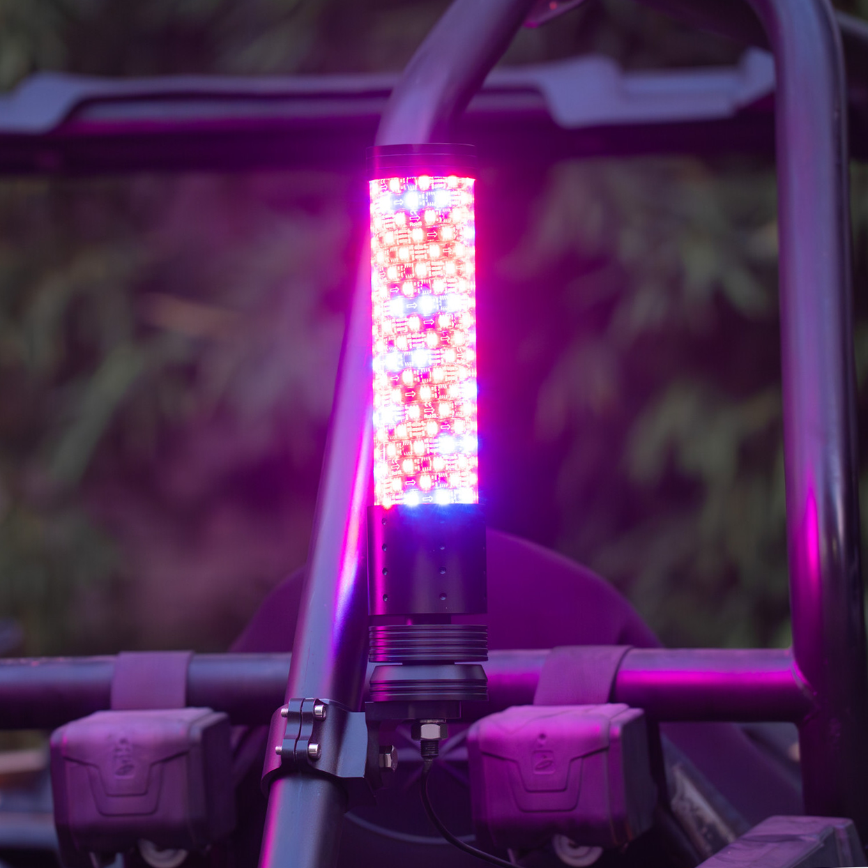 RGB-W Fat Whip Lights with Brake & Turn Signal Universal | 1 Pair