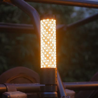 RGB-W Fat Whip Lights with Brake & Turn Signal Universal | 1 Pair