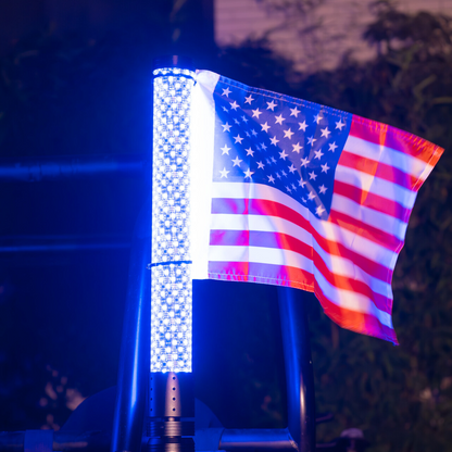 RGB-W Fat Whip Lights with Brake & Turn Signal Universal | 1 Pair