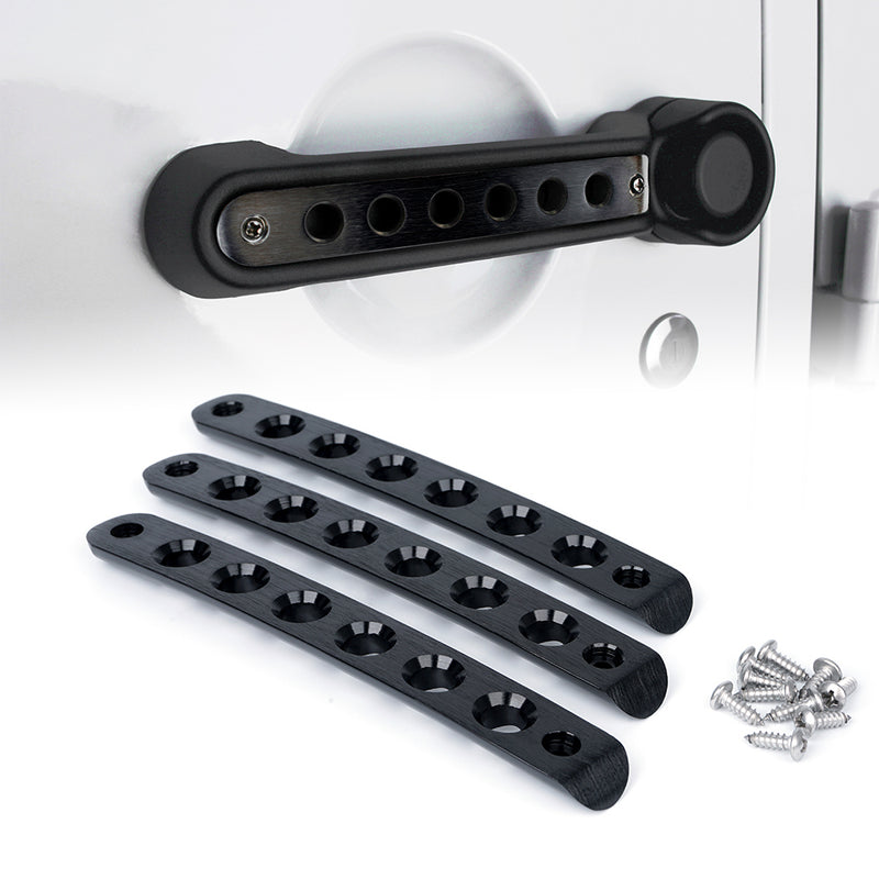 3 Piece Set Brushed Aluminum Door Handle Trim Insert - LED Factory Mart