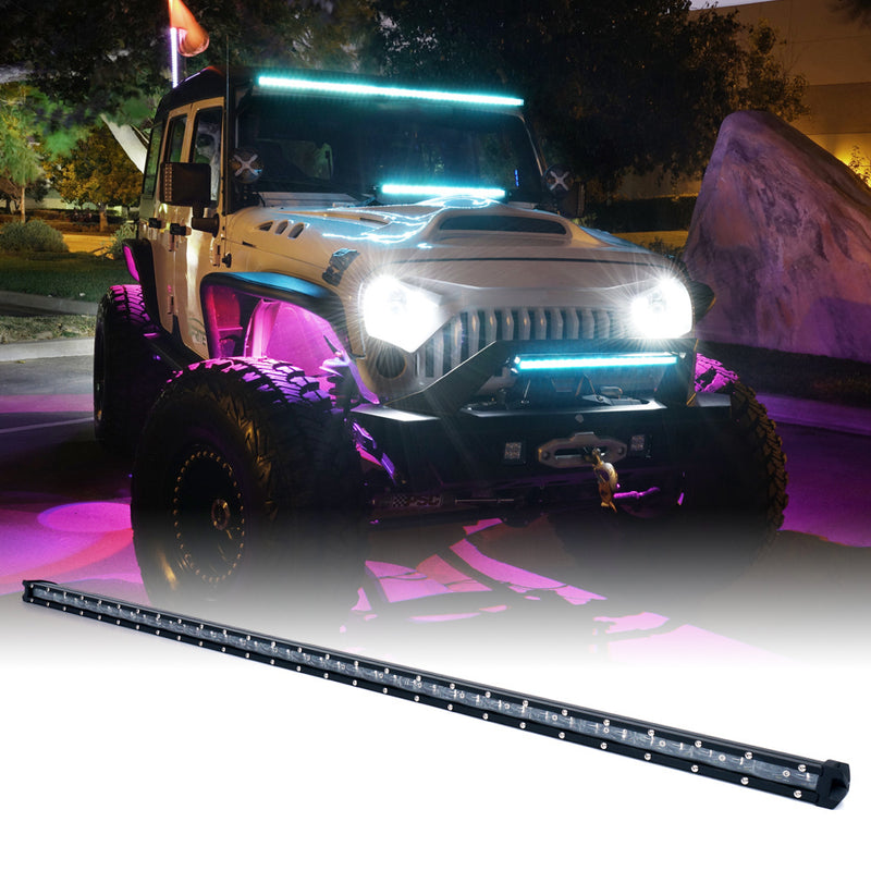 USA ONLY Aquatic Series 44" Single Row 210W LED Light Bar with Blue Backlight