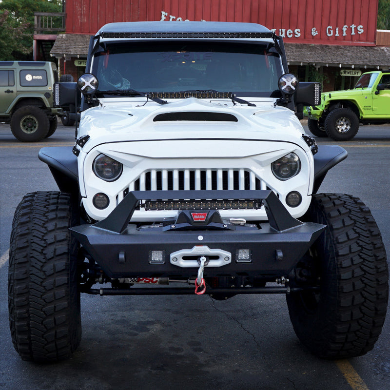 USA ONLY Iguana Series Front Bumper w/ Winch plate for 07-18 Jeep Wrangler