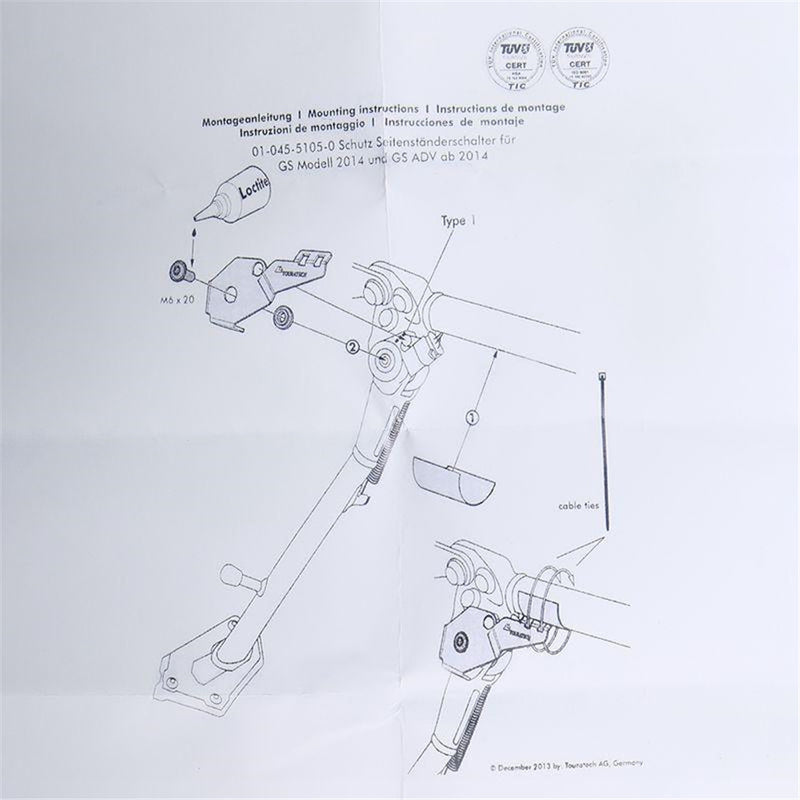 New CNC Sidestand Switch Guard Protector Fit BMW R1200GS ADV 2014 - LED Factory Mart