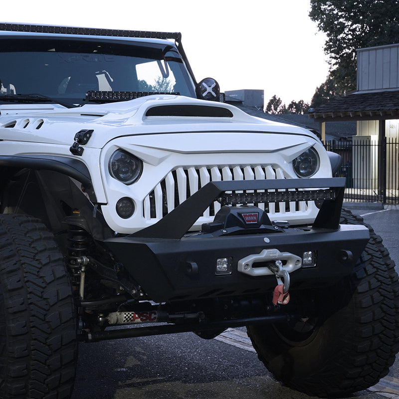 USA ONLY Iguana Series Front Bumper w/ Winch plate for 07-18 Jeep Wrangler