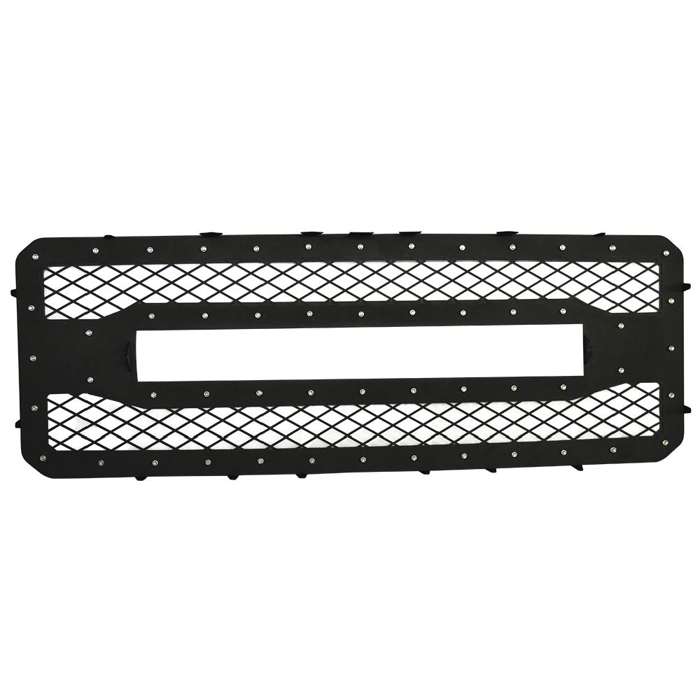 Front Grille Mesh Grill Replacement + 180W LED Light Bar for Ford F250/F350 2011-2016