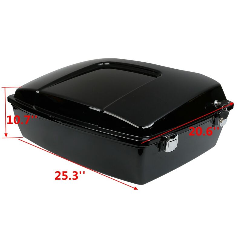 10.7" Chopped Pack Motorcycle Trunk Fit For Harley Tour Pak Touring Street Road Glide 97-13