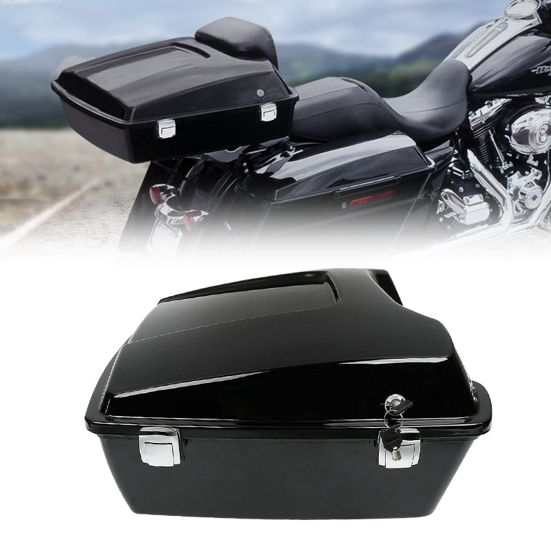 10.7" Chopped Pack Motorcycle Trunk Fit For Harley Tour Pak Touring Street Road Glide 97-13